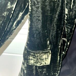 Dark Green Velvet Blazer